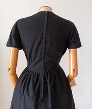 Charger l'image dans la galerie, 1950s 1960s - LESUR, Paris - Adorable Black Soft Wool Dress - W29 (74cm)