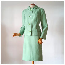 Load image into Gallery viewer, 1960s - Exquisite Sea Foam Green Skirt Jacket Set - W27 (68cm)