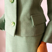 Load image into Gallery viewer, 1960s - Exquisite Sea Foam Green Skirt Jacket Set - W27 (68cm)