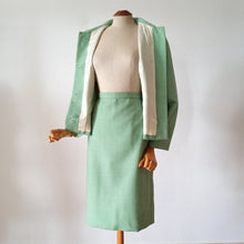 Load image into Gallery viewer, 1960s - Exquisite Sea Foam Green Skirt Jacket Set - W27 (68cm)