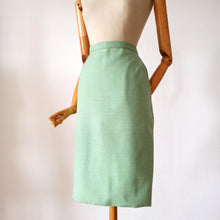 Load image into Gallery viewer, 1960s - Exquisite Sea Foam Green Skirt Jacket Set - W27 (68cm)