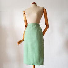Load image into Gallery viewer, 1960s - Exquisite Sea Foam Green Skirt Jacket Set - W27 (68cm)