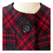 Charger l'image dans la galerie, 1960s - Red & Black Tartan Wool Blend Dress - W32 (82cm)