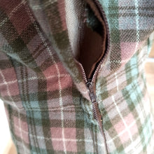 Load image into Gallery viewer, 1960s - Gorgeous Autumnal Colors Plaid Wool Dress - W26 (66cm)