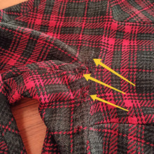 Charger l'image dans la galerie, 1960s - Red & Black Tartan Wool Blend Dress - W32 (82cm)