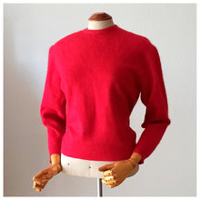 Charger l'image dans la galerie, 1950s 1960s - BARANY, Italy - Warm Red Angora Wool Sweater