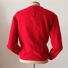 Charger l'image dans la galerie, 1950s 1960s - BARANY, Italy - Warm Red Angora Wool Sweater