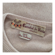 Load image into Gallery viewer, 1950s - BRAEMAR, Scotland - Gorgeous Sand Cashmere Jumper