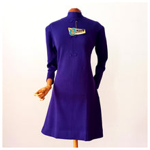 Load image into Gallery viewer, 1960s - TRICOT DIANE, France - Deadstock Stunning Purple Dress - W33 (84cm)