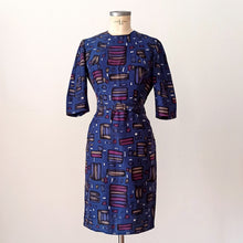 Charger l'image dans la galerie, 1950s 1960s - Fabulous 2 Looks In 1 Abstract Dress - W29 (74cm)