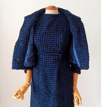 Laden Sie das Bild in den Galerie-Viewer, 1960s - Super Chic Houndstooth Wool Dress Jacket - W25/26 (64/66cm)