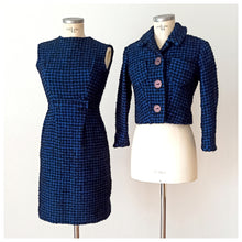 Laden Sie das Bild in den Galerie-Viewer, 1960s - Super Chic Houndstooth Wool Dress Jacket - W25/26 (64/66cm)