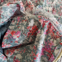 Charger l'image dans la galerie, 1950s - Sweet Floral Cotton Shawl Collar Dress - W26 (66cm)