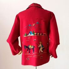 Cargar imagen en el visor de la galería, 1940s 1950s - BY MIKES MGF, MEXICO - Fabulous Souvenir Wool Jacket
