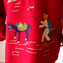 Cargar imagen en el visor de la galería, 1940s 1950s - BY MIKES MGF, MEXICO - Fabulous Souvenir Wool Jacket