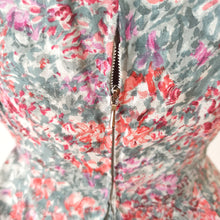 Charger l'image dans la galerie, 1950s - Sweet Floral Cotton Shawl Collar Dress - W26 (66cm)