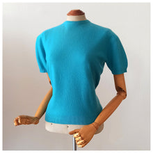 Charger l'image dans la galerie, 1950s - PRINGLE, Scotland - Gorgeous Blue Cashmere Jumper