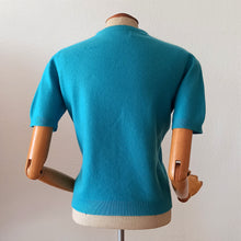 Charger l'image dans la galerie, 1950s - PRINGLE, Scotland - Gorgeous Blue Cashmere Jumper