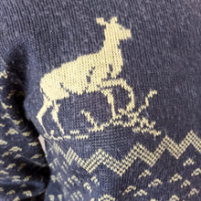Charger l'image dans la galerie, 1950s 1960s - Adorable Deers Grey Winter Sweater - W30/38 (76/96cm)