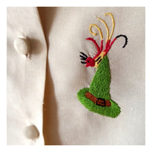 Charger l'image dans la galerie, 1940s 1950s - UNWORN - Adorable Pure Silk Embroidery Blouse - W33 (84cm)