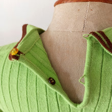 Charger l'image dans la galerie, 1960s - Delicious Apple Green Wool Knit Dress - W32 (82cm)