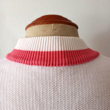 Charger l'image dans la galerie, 1950s - TRICOTE BZ. F, France - Cute Pink White Cotton Top - W34 (86cm)