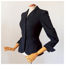Cargar imagen en el visor de la galería, 1940s - JULIA'S by ROTH-LE-COVER, USA - New Look Black Wool Jacket - W25 (64cm)