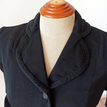 Cargar imagen en el visor de la galería, 1940s - JULIA'S by ROTH-LE-COVER, USA - New Look Black Wool Jacket - W25 (64cm)