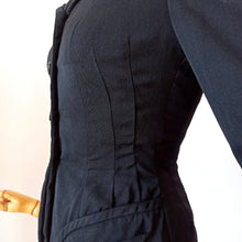 Cargar imagen en el visor de la galería, 1940s - JULIA'S by ROTH-LE-COVER, USA - New Look Black Wool Jacket - W25 (64cm)