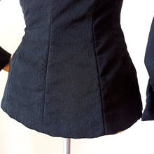 Cargar imagen en el visor de la galería, 1940s - JULIA'S by ROTH-LE-COVER, USA - New Look Black Wool Jacket - W25 (64cm)
