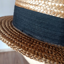 Cargar imagen en el visor de la galería, 1910s 1920s - ABATI - Exquisite Pressed Straw Men Boater Hat