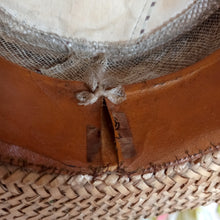 Cargar imagen en el visor de la galería, 1910s 1920s - ABATI - Exquisite Pressed Straw Men Boater Hat