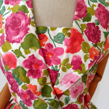 Charger l'image dans la galerie, 1950s 1960s - Stunning Abstract Floral Cotton Dress - W31.5 (80cm)