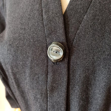 Charger l'image dans la galerie, 1950s - Superb Curvy Dark Grey Wool Dress - W31 (78cm)