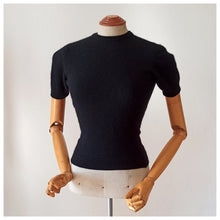 Charger l'image dans la galerie, 1950s - PRINGLE, Scotland - Black Pure Cashmere Jumper - Sz. 34