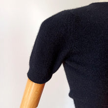 Charger l'image dans la galerie, 1950s - PRINGLE, Scotland - Black Pure Cashmere Jumper - Sz. 34