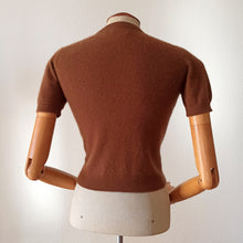 Charger l'image dans la galerie, 1950s - PRINGLE, Scotland - Gorgeous Brown Pure Cashmere Jumper - Sz. 36