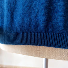 Charger l'image dans la galerie, 1950s 1960s - BALLANTYNE, Scotland - Gorgeous Blue Pure Cashmere Jumper - Sz. 42