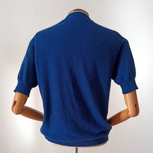 Charger l'image dans la galerie, 1950s 1960s - BALLANTYNE, Scotland - Gorgeous Blue Pure Cashmere Jumper - Sz. 42