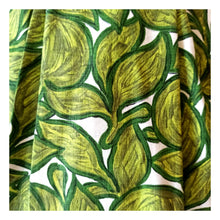Charger l'image dans la galerie, 1950s - Stunning Abstract Green Cotton Linen Dress - W28.5 (72cm)