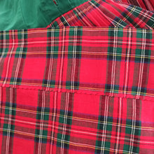 Charger l'image dans la galerie, 1950s - USA - Fabulous Xmas Spirit Green Tartan Cotton Dress - W27 (68cm)