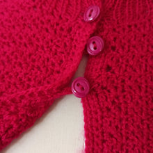 Charger l'image dans la galerie, 1950s 1960s - Beautiful Hand Knitted Burgundy Set - Sz. S/M