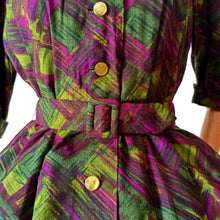 Charger l'image dans la galerie, 1950s 1960s - Stunning Abstract Print Dress - W28.5 (72cm)