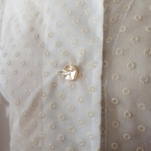 Cargar imagen en el visor de la galería, 1940s 1950s - Luxurious Nylon Velvet Balloon Sleeves Blouse - W29 (74cm)