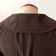 Load image into Gallery viewer, 1960s - Ultra-gorgeous Brown Textured Cotton Dress - W28.5 (72cm)