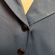 Cargar imagen en el visor de la galería, 1940s - Gorgeous Royal Blue Embroidery Rayon Dress - W30 (76cm)