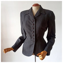 Load image into Gallery viewer, 1940s - ALEXON, UK - Elegant Grey Wool New Look Jacket - W30 (76cm)