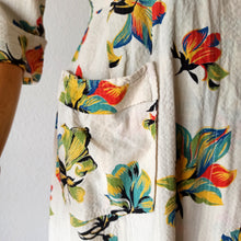 Charger l'image dans la galerie, 1940s - Spectacular German Seersucker Cotton House Dress - W28 (72cm)