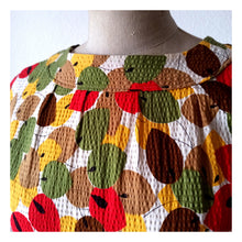 Cargar imagen en el visor de la galería, 1940s - Colorful Seersucker Cotton Dress - W29 (74cm)