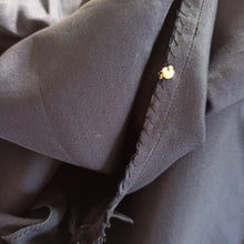 Carica l'immagine nel visualizzatore di Gallery, 1940s - Elegant Midnight Blue Satin Silk Dress - W28.5 (72cm)